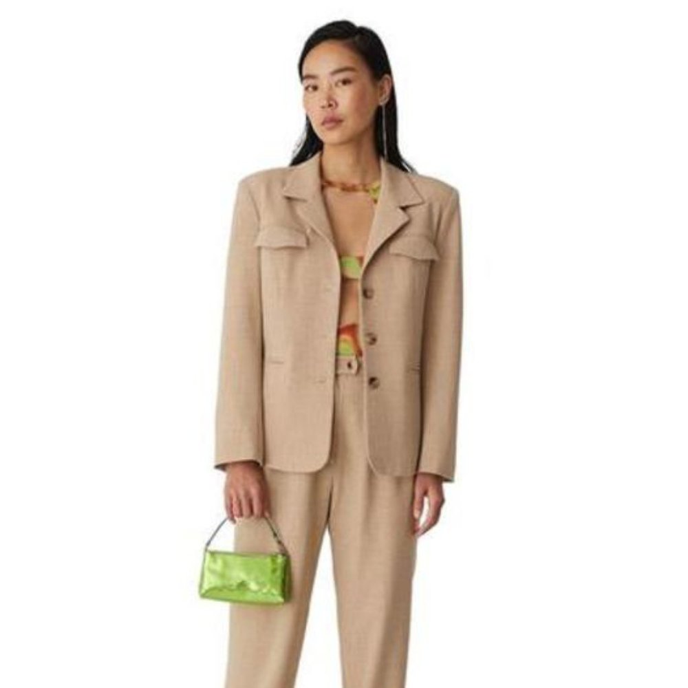 Paloma Wool Milo green leather bag NWT - Picture 6 of 15